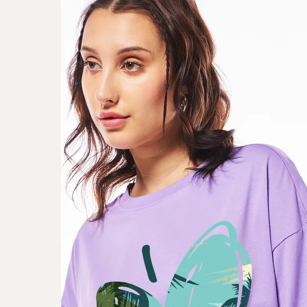 Purple_Cotton_Blend_Printed_Round_Neck_Half_Sleeve_Oversized_T-Shirt_For_Women