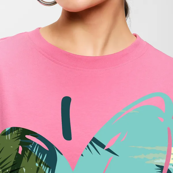 Pink_Cotton_Blend_Printed_Round_Neck_Half_Sleeve_Oversized_T-Shirt_For_Women