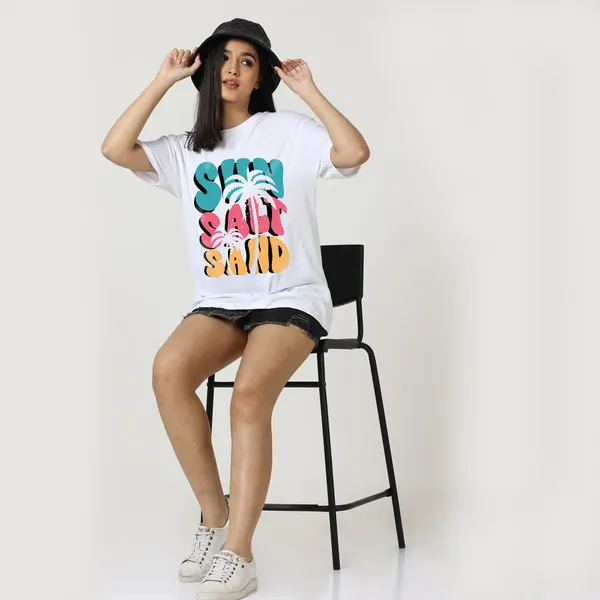 White_Cotton_Blend_Printed_Round_Neck_Half_Sleeve_Oversized_T-Shirt_For_Women