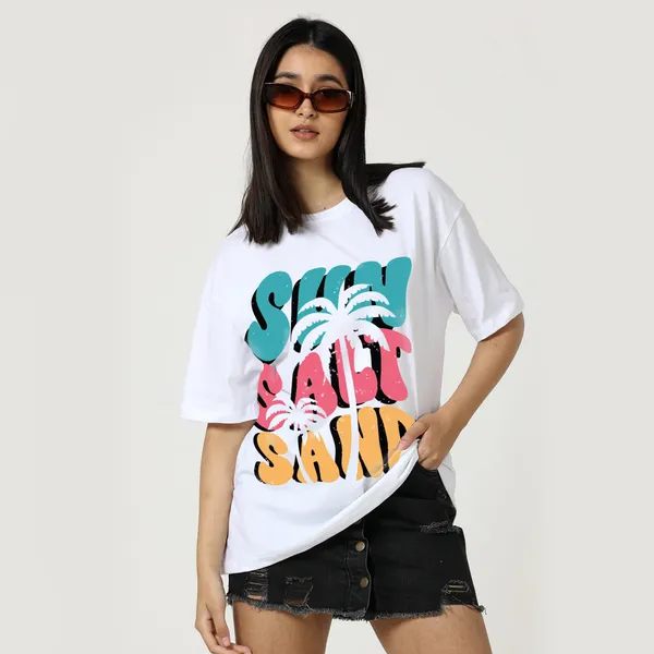 White_Cotton_Blend_Printed_Round_Neck_Half_Sleeve_Oversized_T-Shirt_For_Women