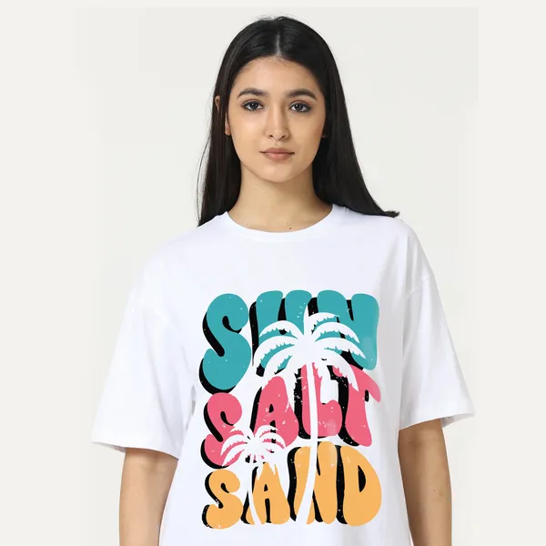 White_Cotton_Blend_Printed_Round_Neck_Half_Sleeve_Oversized_T-Shirt_For_Women