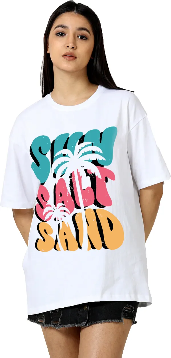 White_Cotton_Blend_Printed_Round_Neck_Half_Sleeve_Oversized_T-Shirt_For_Women