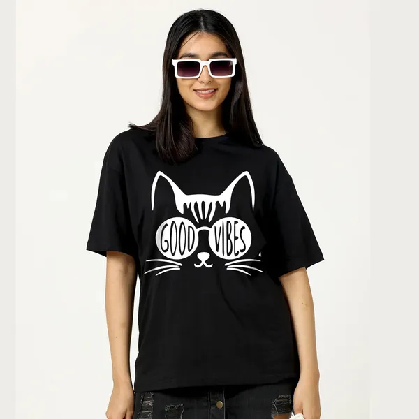 Black_Cotton_Blend_Printed_Round_Neck_Half_Sleeve_Regular_T-Shirt_For_Women