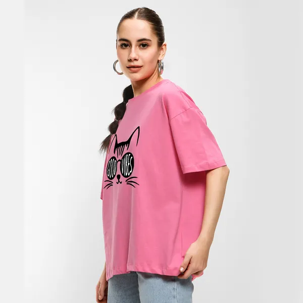 Pink_Cotton_Blend_Printed_Round_Neck_Half_Sleeve_Oversized_T-Shirt_For_Women