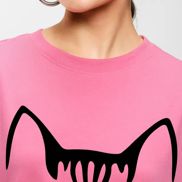 Pink_Cotton_Blend_Printed_Round_Neck_Half_Sleeve_Oversized_T-Shirt_For_Women