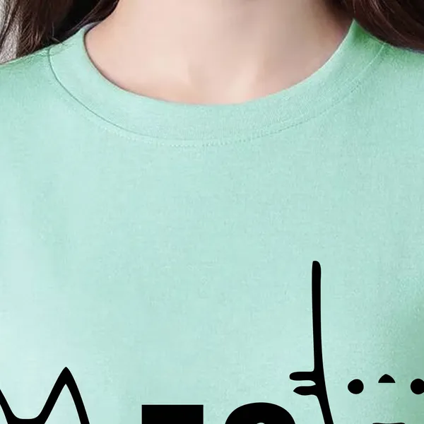 Green_Cotton_Blend_Printed_Round_Neck_Half_Sleeve_Oversized_T-Shirt_For_Women