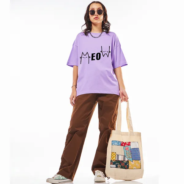 Purple_Cotton_Blend_Printed_Round_Neck_Half_Sleeve_Oversized_T-Shirt_For_Women