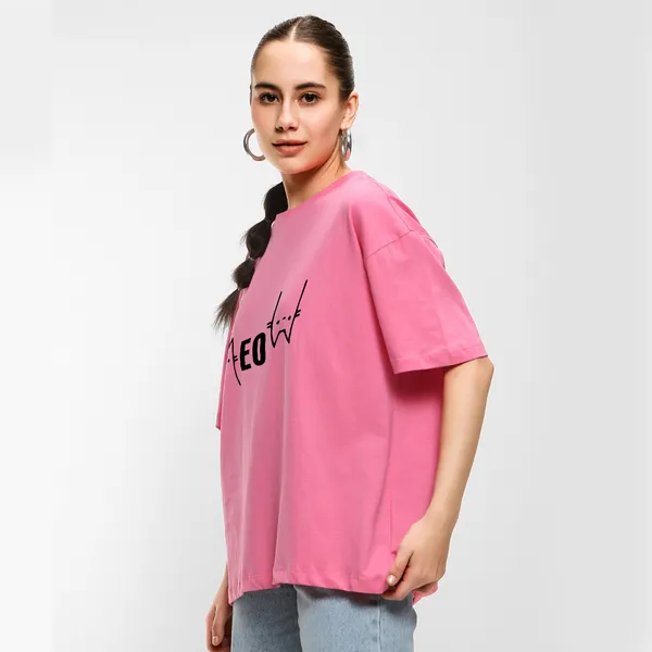 Pink_Cotton_Blend_Printed_Round_Neck_Half_Sleeve_Oversized_T-Shirt_For_Women
