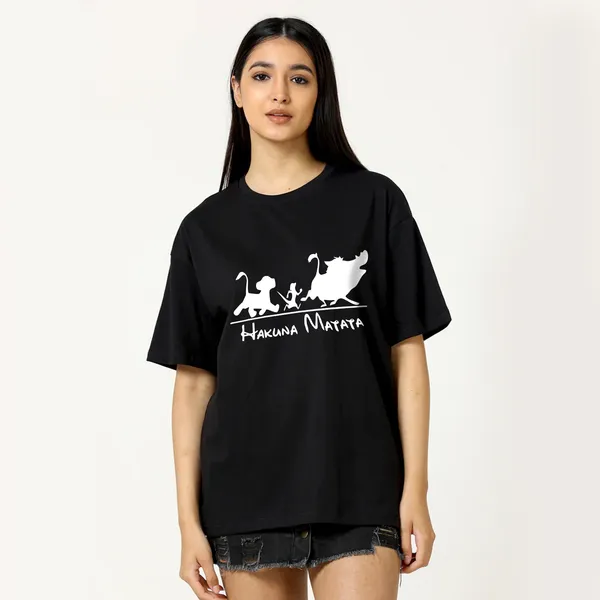 Black_Cotton_Blend_Printed_Round_Neck_Half_Sleeve_Oversized_T-Shirt_For_Women
