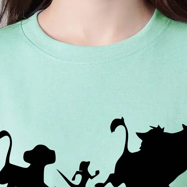 Green_Cotton_Blend_Printed_Round_Neck_Half_Sleeve_Oversized_T-Shirt_For_Women