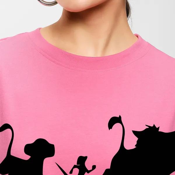 Pink_Cotton_Blend_Printed_Round_Neck_Half_Sleeve_Oversized_T-Shirt_For_Women