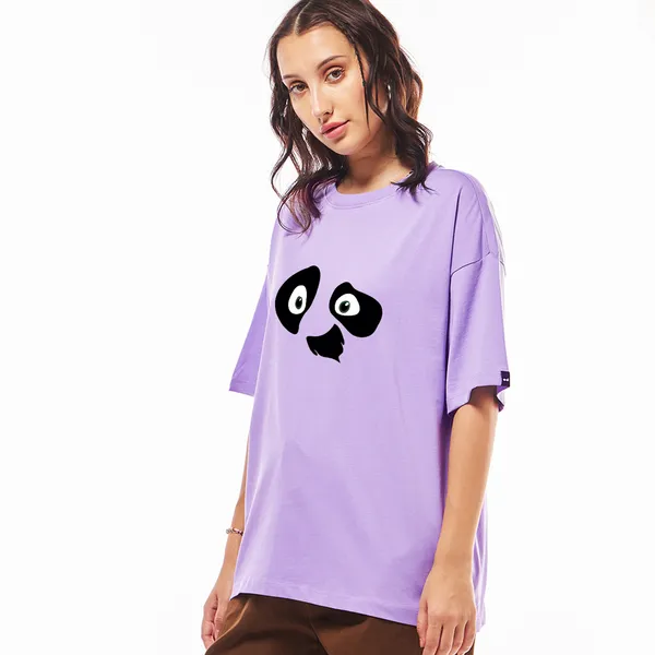 Purple_Cotton_Blend_Printed_Round_Neck_Half_Sleeve_Oversized_T-Shirt_For_Women