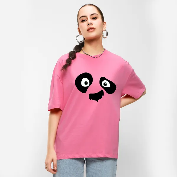 Pink_Cotton_Blend_Printed_Round_Neck_Half_Sleeve_Oversized_T-Shirt_For_Women