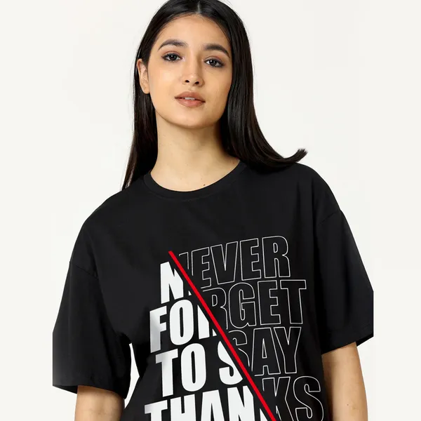 Black_Cotton_Blend_Printed_Round_Neck_Half_Sleeve_Oversized_T-Shirt_For_Women