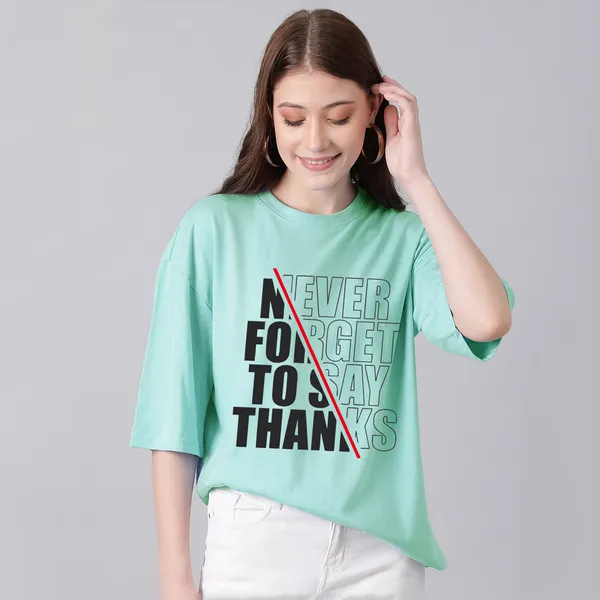 Green_Cotton_Blend_Printed_Round_Neck_Half_Sleeve_Oversized_T-Shirt_For_Women