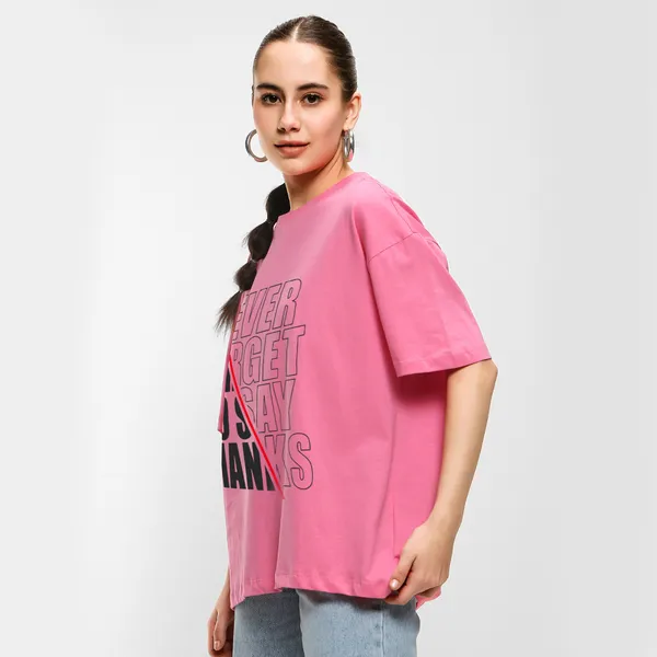 Pink_Cotton_Blend_Printed_Round_Neck_Half_Sleeve_Oversized_T-Shirt_For_Women