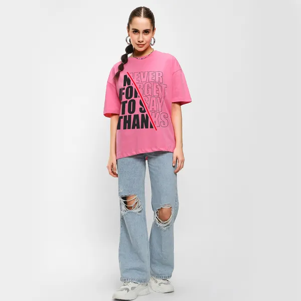 Pink_Cotton_Blend_Printed_Round_Neck_Half_Sleeve_Oversized_T-Shirt_For_Women