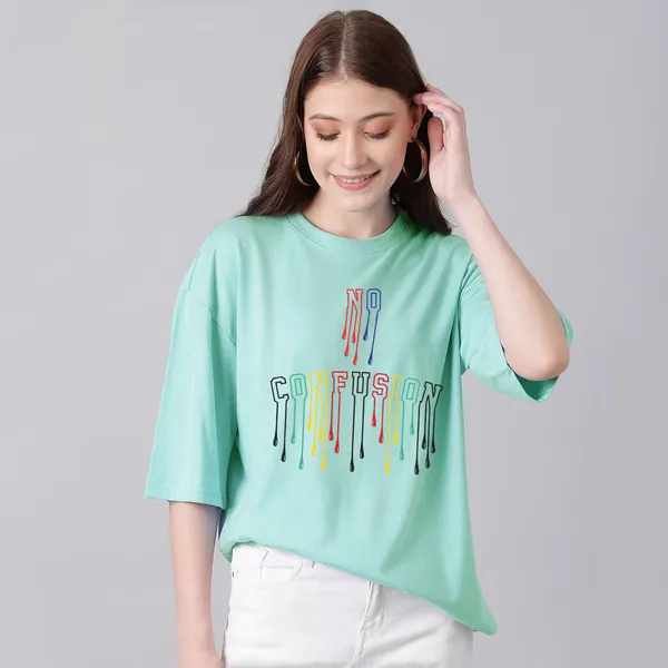 Green_Cotton_Blend_Printed_Round_Neck_Half_Sleeve_Regular_T-Shirt_For_Women