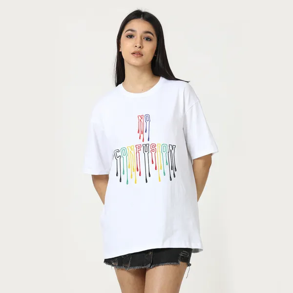White_Cotton_Blend_Printed_Round_Neck_Half_Sleeve_Regular_T-Shirt_For_Women