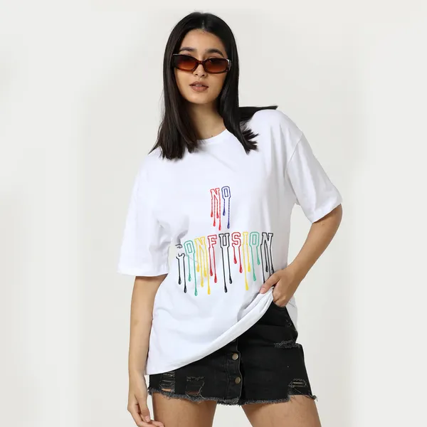 White_Cotton_Blend_Printed_Round_Neck_Half_Sleeve_Regular_T-Shirt_For_Women