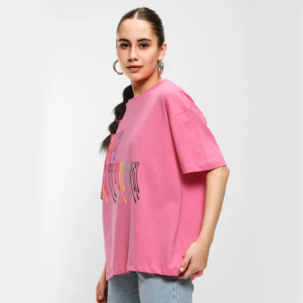 Pink_Cotton_Blend_Printed_Round_Neck_Half_Sleeve_Oversized_T-Shirt_For_Women