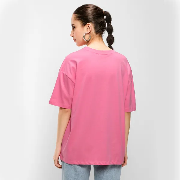 Pink_Cotton_Blend_Printed_Round_Neck_Half_Sleeve_Oversized_T-Shirt_For_Women