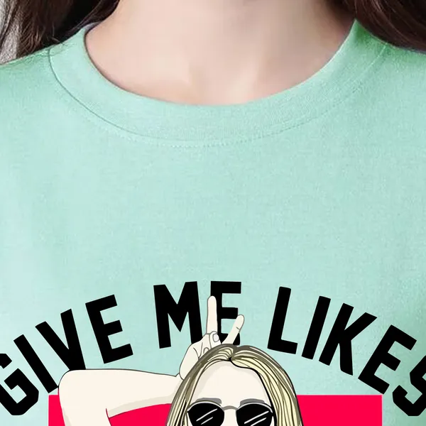 Green_Cotton_Blend_Printed_Round_Neck_Half_Sleeve_Oversized_T-Shirt_For_Women