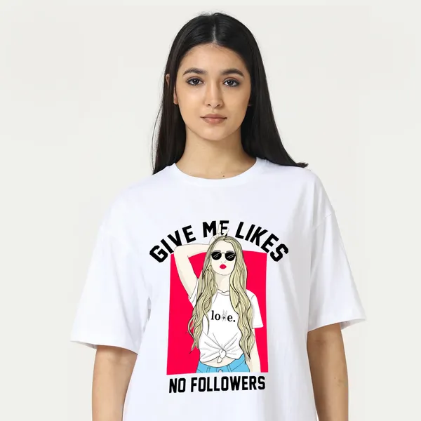 White_Cotton_Blend_Printed_Round_Neck_Half_Sleeve_Oversized_T-Shirt_For_Women