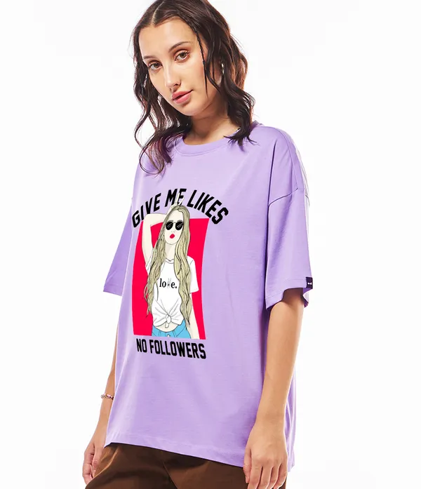 Purple_Cotton_Blend_Printed_Round_Neck_Half_Sleeve_Oversized_T-Shirt_For_Women