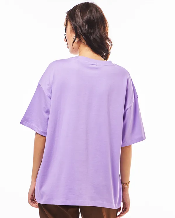 Purple_Cotton_Blend_Printed_Round_Neck_Half_Sleeve_Oversized_T-Shirt_For_Women