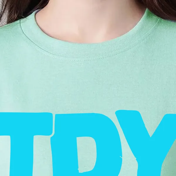 Green_Cotton_Blend_Printed_Round_Neck_Half_Sleeve_Oversized_T-Shirt_For_Women