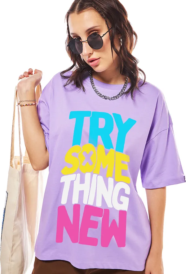 Purple_Cotton_Blend_Printed_Round_Neck_Half_Sleeve_Oversized_T-Shirt_For_Women