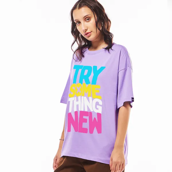 Purple_Cotton_Blend_Printed_Round_Neck_Half_Sleeve_Oversized_T-Shirt_For_Women