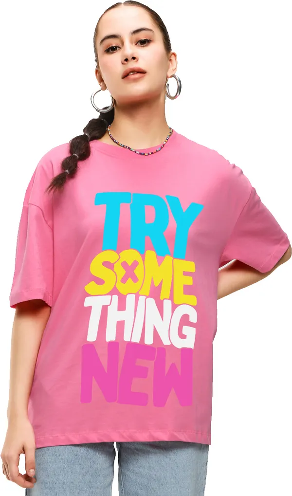 Pink_Cotton_Blend_Printed_Round_Neck_Half_Sleeve_Oversized_T-Shirt_For_Women
