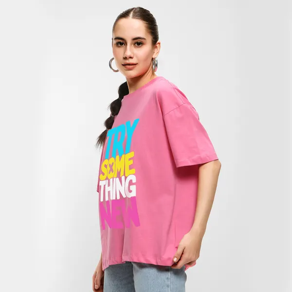 Pink_Cotton_Blend_Printed_Round_Neck_Half_Sleeve_Oversized_T-Shirt_For_Women