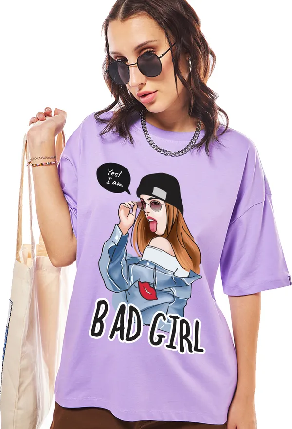 Purple_Cotton_Blend_Printed_Round_Neck_Half_Sleeve_Oversized_T-Shirt_For_Women