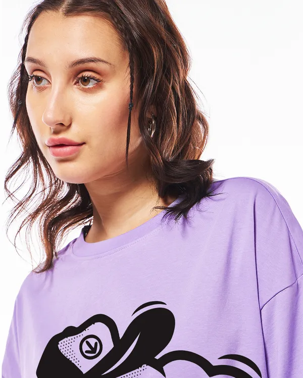 Purple_Cotton_Blend_Printed_Round_Neck_Half_Sleeve_Oversized_T-Shirt_For_Women