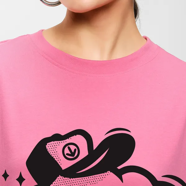 Pink_Cotton_Blend_Printed_Round_Neck_Half_Sleeve_Oversized_T-Shirt_For_Women