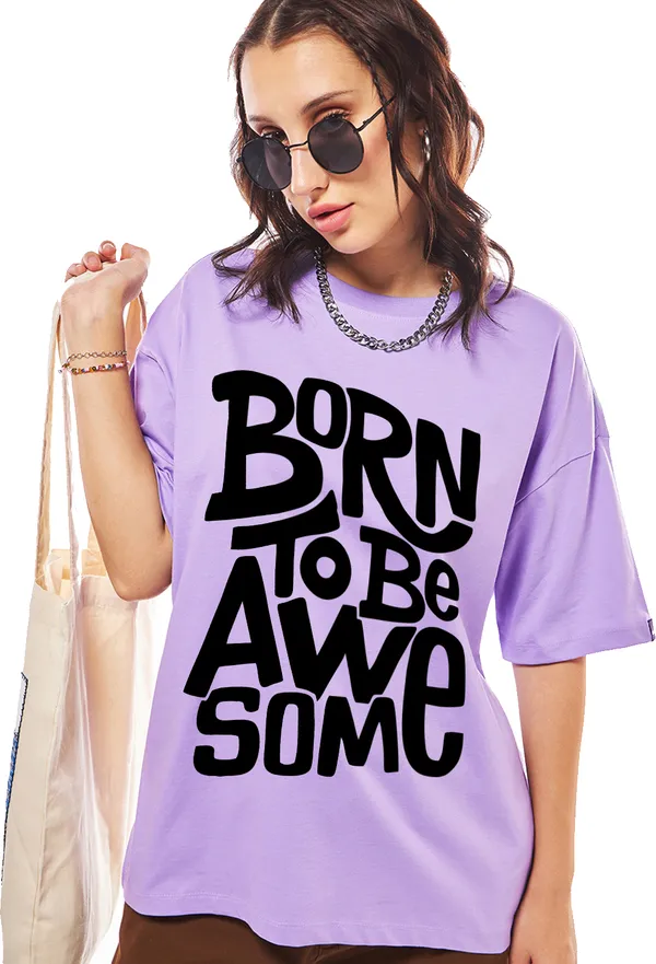 Purple_Cotton_Blend_Printed_Round_Neck_Half_Sleeve_Oversized_T-Shirt_For_Women