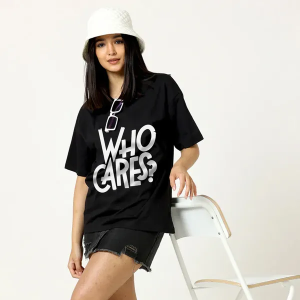Black_Cotton_Blend_Printed_Round_Neck_Half_Sleeve_Oversized_T-Shirt_For_Women