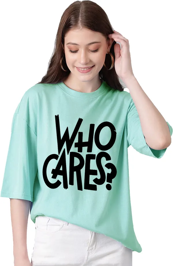 Green_Cotton_Blend_Printed_Round_Neck_Half_Sleeve_Oversized_T-Shirt_For_Women