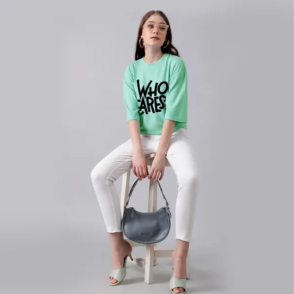 Green_Cotton_Blend_Printed_Round_Neck_Half_Sleeve_Oversized_T-Shirt_For_Women