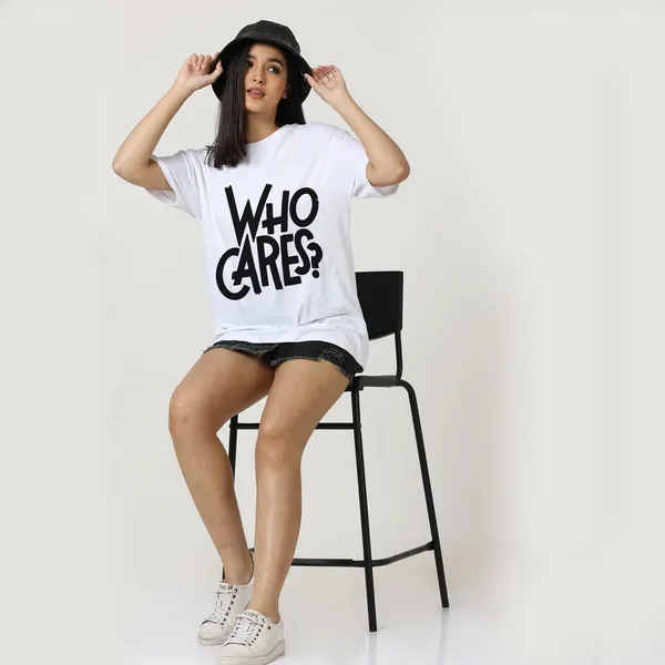 White_Cotton_Blend_Printed_Round_Neck_Half_Sleeve_Oversized_T-Shirt_For_Women