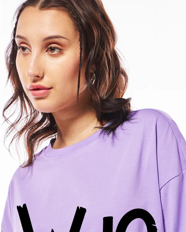 Purple_Cotton_Blend_Printed_Round_Neck_Half_Sleeve_Oversized_T-Shirt_For_Women
