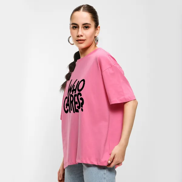 Pink_Cotton_Blend_Printed_Round_Neck_Half_Sleeve_Oversized_T-Shirt_For_Women