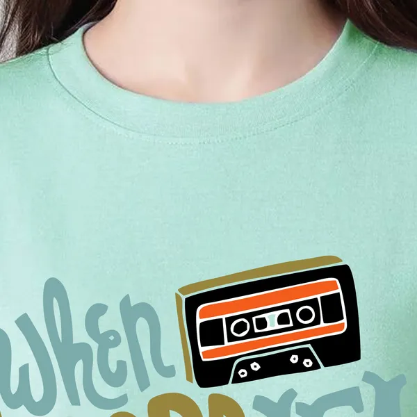 Green_Cotton_Blend_Printed_Round_Neck_Half_Sleeve_Oversized_T-Shirt_For_Women