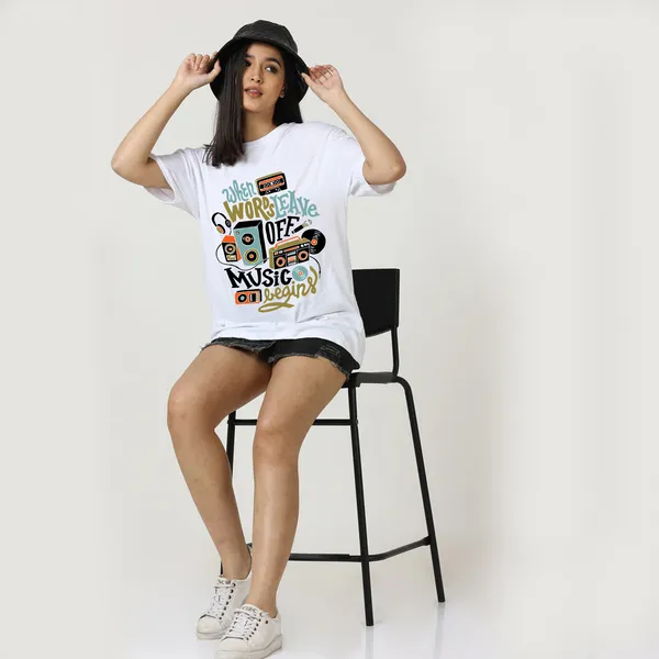 White_Cotton_Blend_Printed_Round_Neck_Half_Sleeve_Oversized_T-Shirt_For_Women