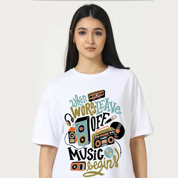 White_Cotton_Blend_Printed_Round_Neck_Half_Sleeve_Oversized_T-Shirt_For_Women