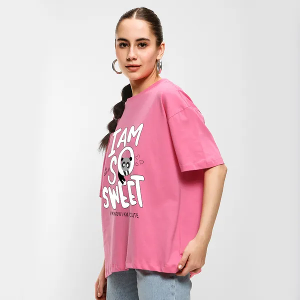 Pink_Cotton_Blend_Printed_Round_Neck_Half_Sleeve_Oversized_T-Shirt_For_Women