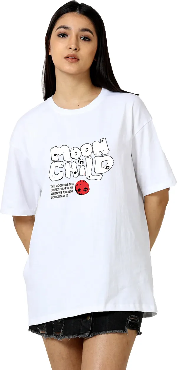 White_Cotton_Blend_Printed_Round_Neck_Half_Sleeve_Oversized_T-Shirt_For_Women